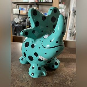 Hand painted ceramic piggy bank